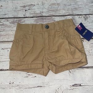 Baby Girls Khaki Shorts